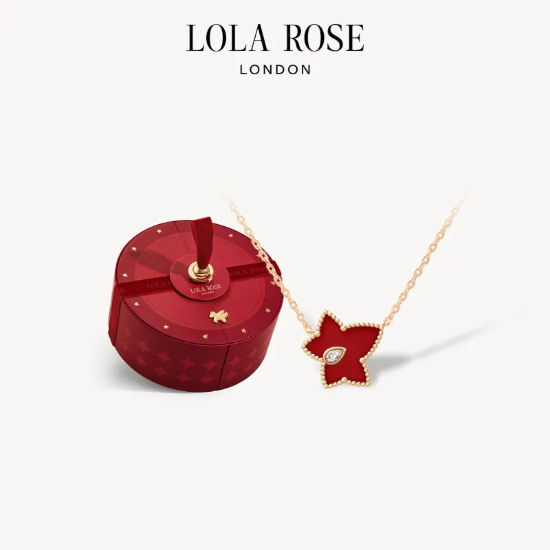 Carnelian Bead Necklace in Special Limited Edition Box sold by Lola Rose