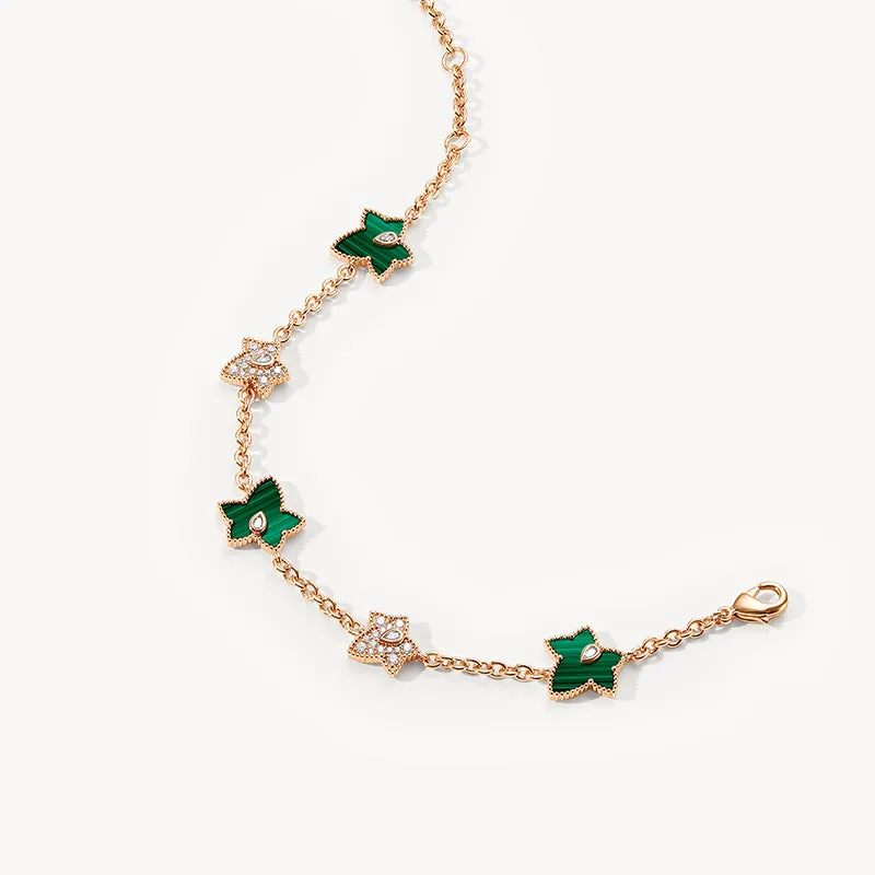 Malachite Bracelet, 5-leaf motif in Special Limited Edition Box sold by Lola Rose product image thumbnail 5