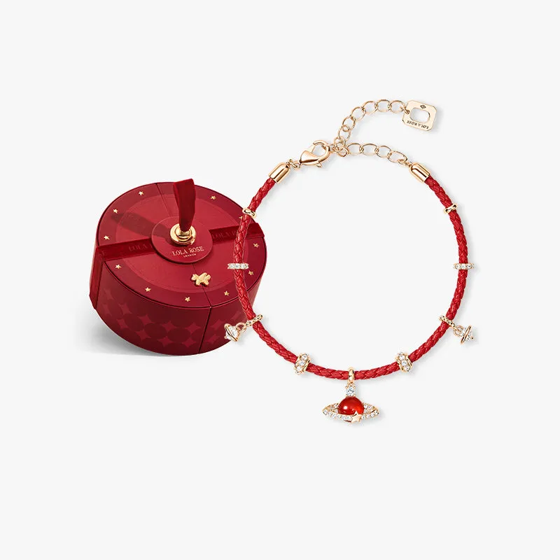 Red Carnelian Woven Bracelet in Special Limited Edition Box sold by Lola Rose