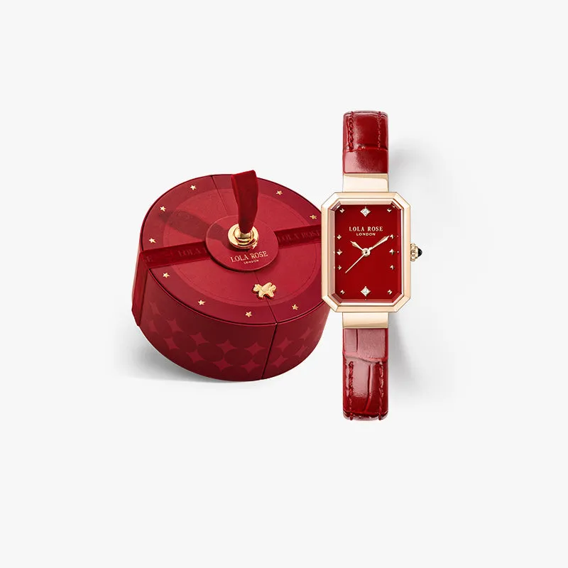 Ms. Lola Red Carnelian Watch with Quick-Release Strap in Special Limited Edition Box sold by Lola Rose