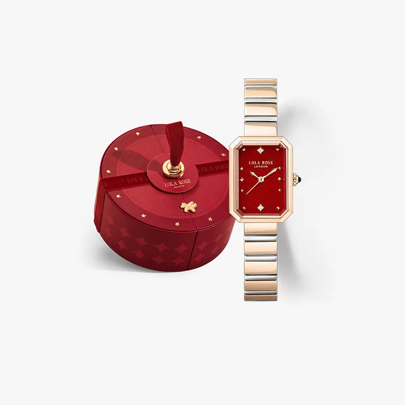 Ms. Lola Red Carnelian Watch with Quick-Release Strap in Special Limited Edition Box sold by Lola Rose