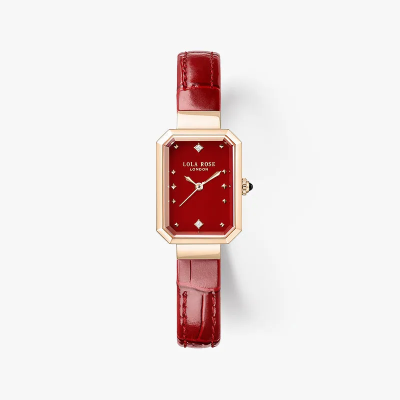 Ms. Lola Red Carnelian Watch with Quick-Release Strap sold by Lola Rose