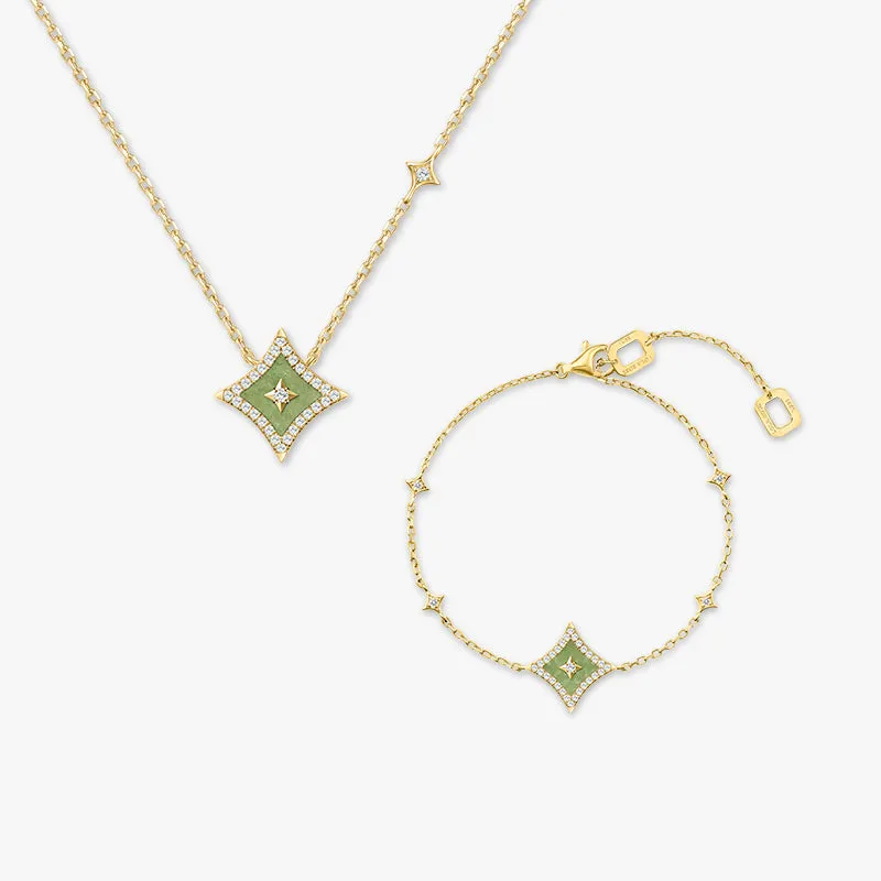 Aventurine Necklace & Bracelet Gift Set sold by Lola Rose