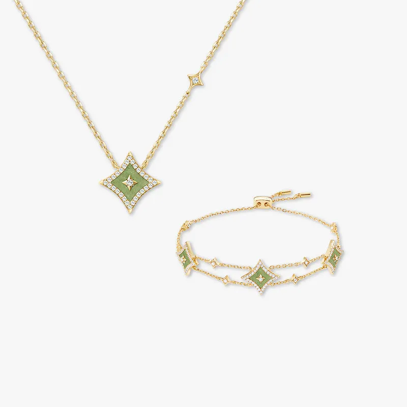 Aventurine Necklace & Bracelet Gift Set sold by Lola Rose