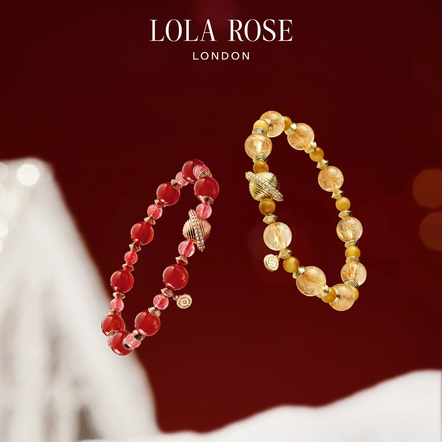 Heliocentric Tiger Eye Stone & Golden Rutilated Quartz Bracelet sold by Lola Rose product image thumbnail 2