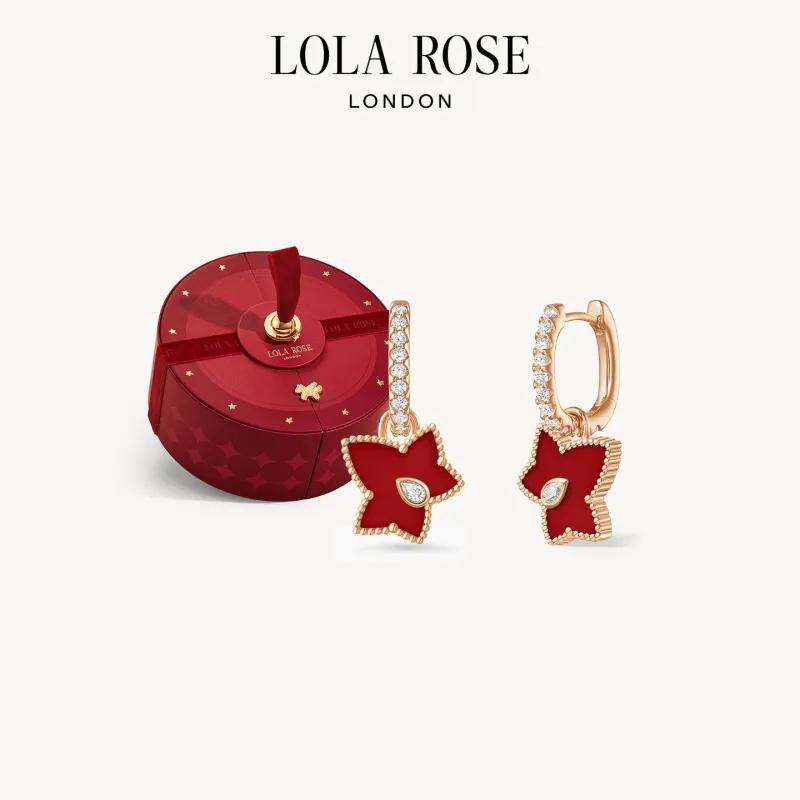 Red Carnelian Bead Drop Earrings in Special Limited Edition Box sold by Lola Rose