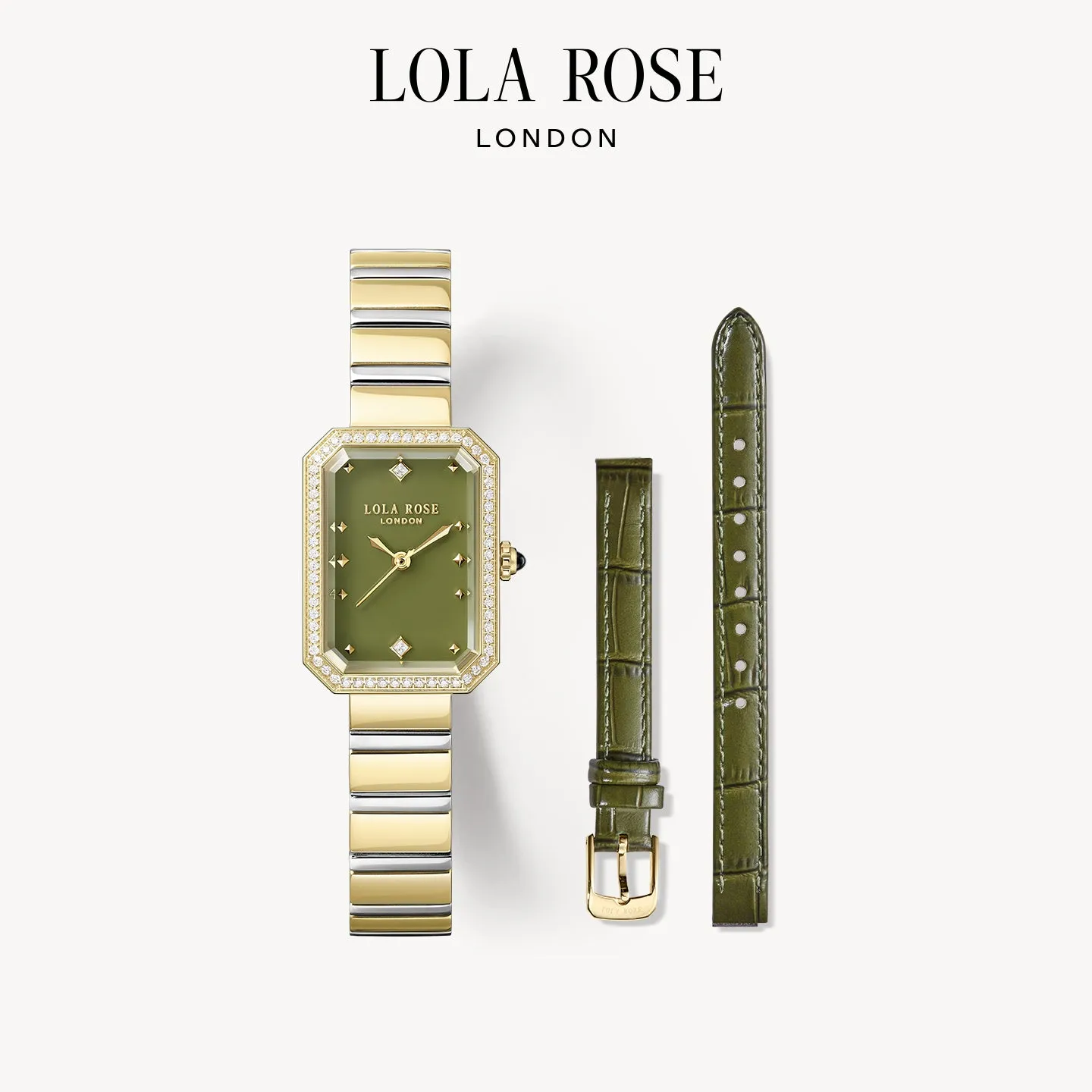 New Ms. Lola Green Onyx Watch with Two Strap Set sold by Lola Rose