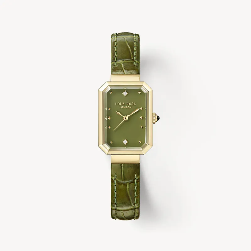 Ms. Lola Green Onyx Watch with Quick-Release Strap sold by Lola Rose
