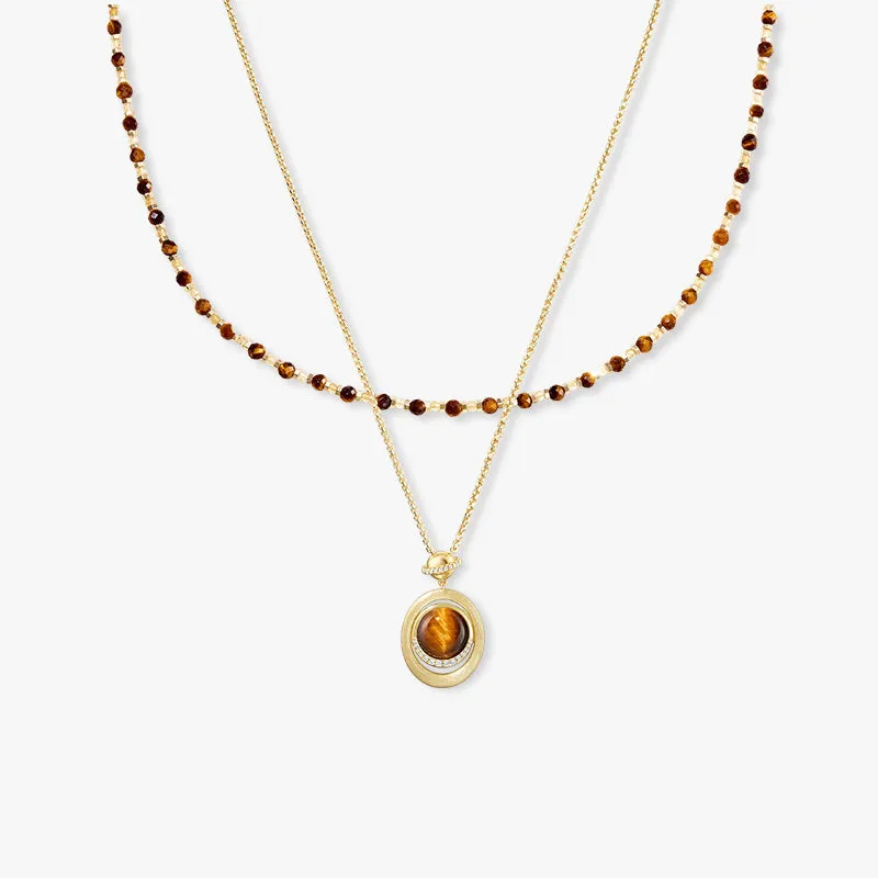 Two New Tiger's Eye Necklaces Gift Set sold by Lola Rose