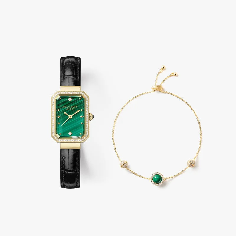 New Ms. Lola Malachite Watch & Bracelet Gift Set sold by Lola Rose