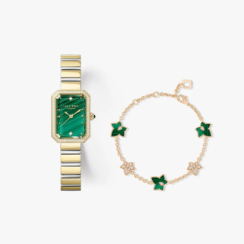 New Ms. Lola Malachite Watch & Bracelet Gift Set sold by Lola Rose