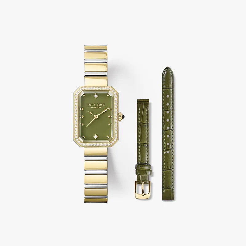 New Ms. Lola Green Onyx Watch with Two Strap Set & Bracelet Gift Set sold by Lola Rose product image thumbnail 2