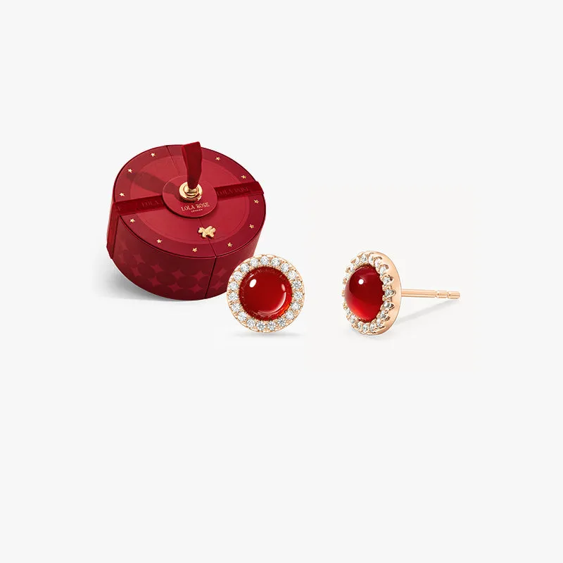 Heliocentric Red Carnelian Earrings in Special Limited Edition Box sold by Lola Rose