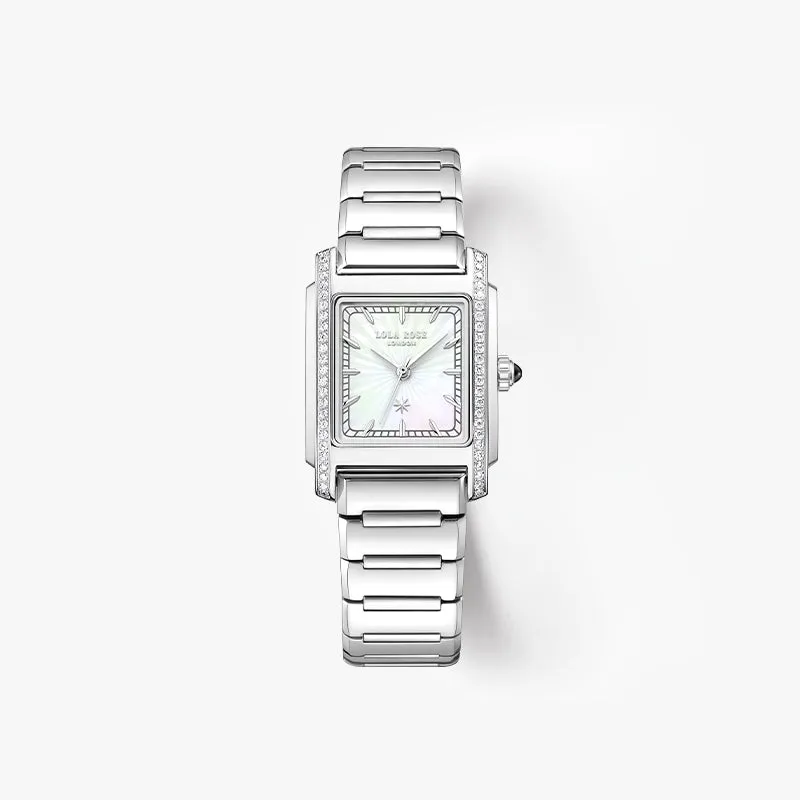 Urban Square Mother-of-Pearl Watch with Zircon sold by Lola Rose