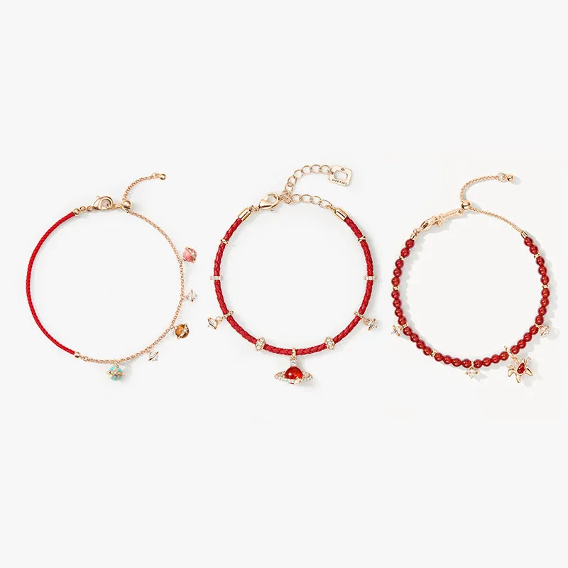 Tiger Eye, Opal, Rhodonite & Carnelian Bracelet Gift Set sold by Lola Rose