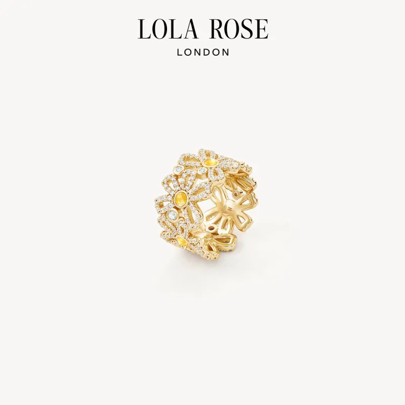 Daisy Wide Band Ring (Shipping from March 21th) sold by Lola Rose