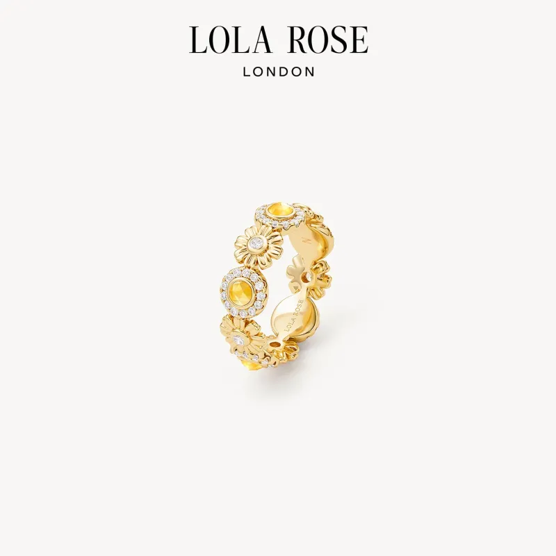 Daisy Floral Band Ring (Shipping from March 21th) sold by Lola Rose