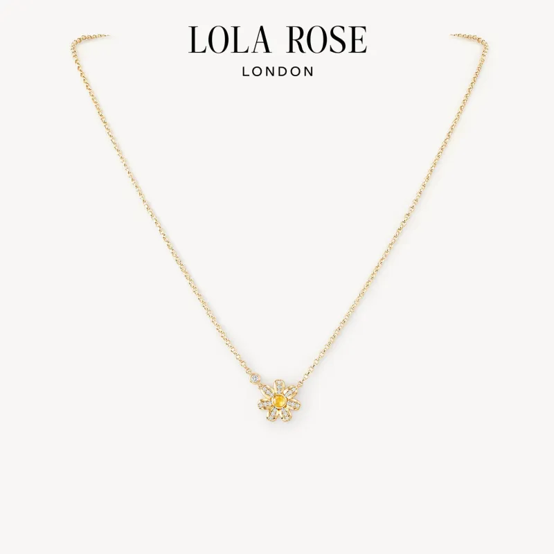 Daisy Yellow Crystal Necklace sold by Lola Rose