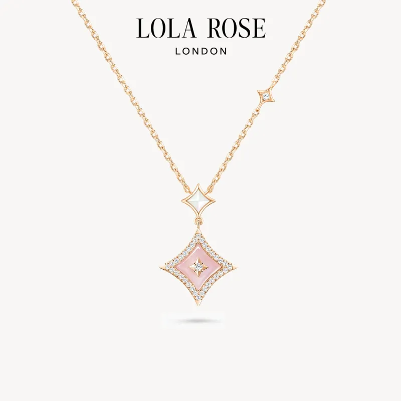 Pink Mother of Pearl Necklace made by Lola Rose