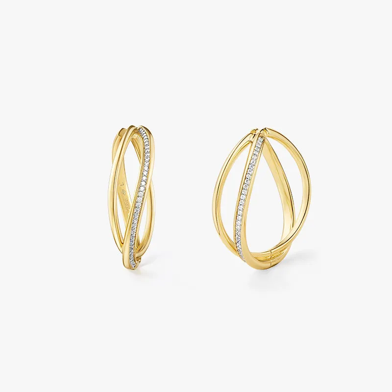 Vyne Zircon Statement Hoop Earrings made by Lola Rose