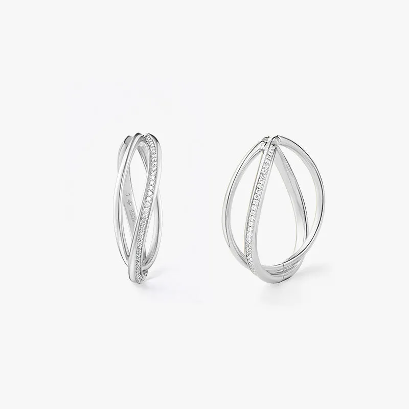 Vyne Zircon Statement Hoop Earrings made by Lola Rose