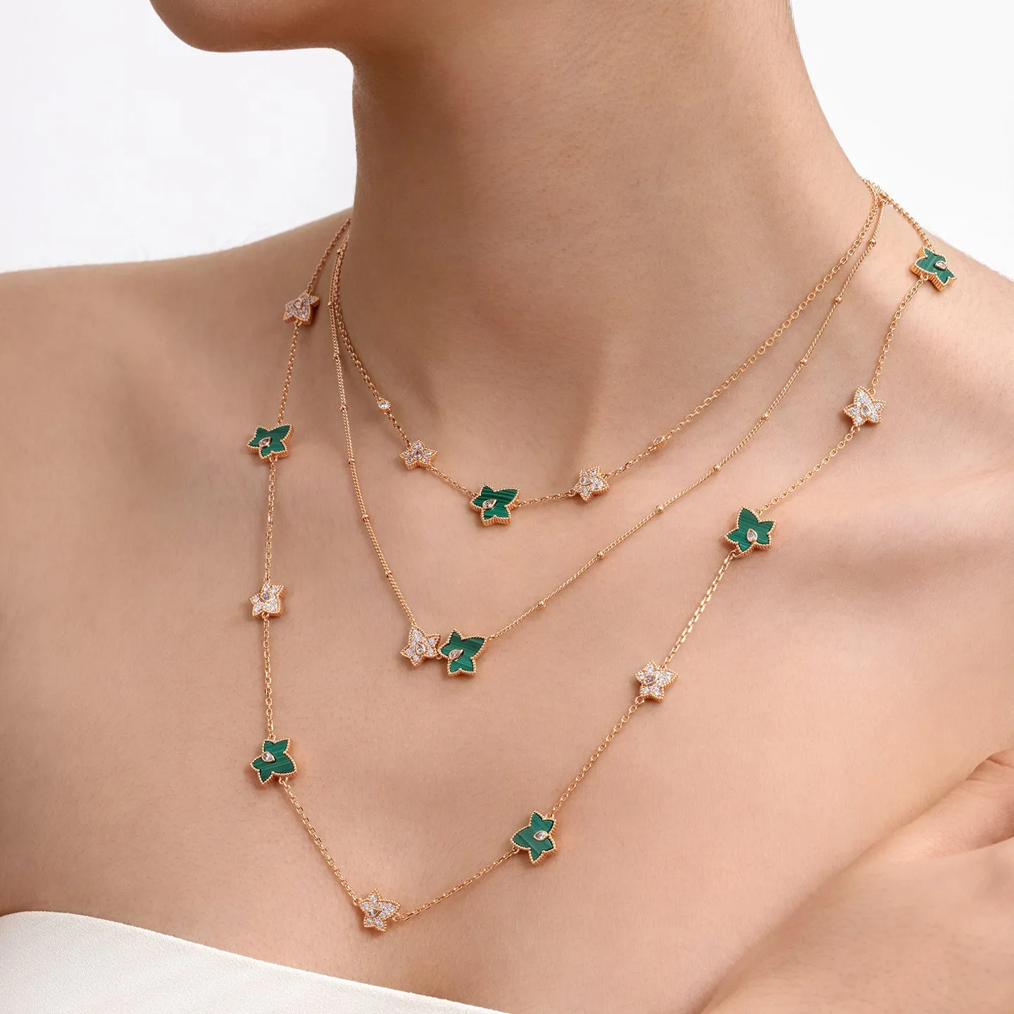 Malachite Bead 2-Piece Necklace Gift Set sold by Lola Rose product image thumbnail 2