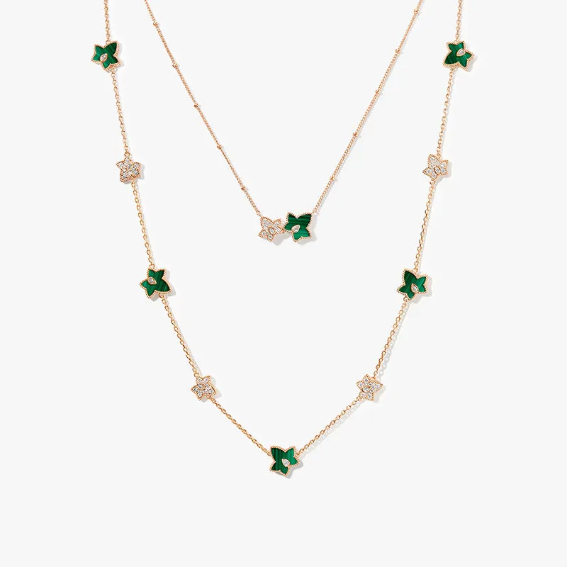 Malachite Bead 2-Piece Necklace Gift Set made by Lola Rose