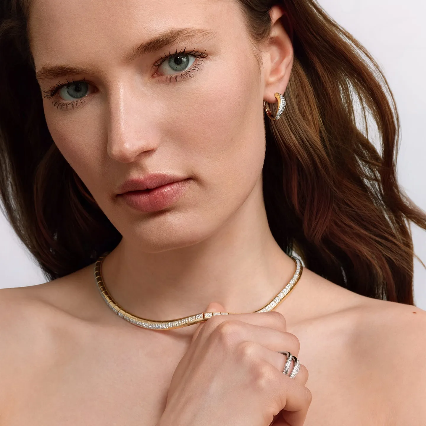 Vyne Zircon Necklace & Mini Hoop Earrings Gift Set sold by Lola Rose product image thumbnail 2