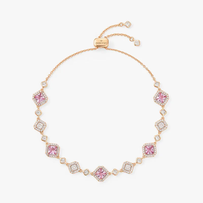Full of Love Pink Gemstone Bracelet made by Lola Rose