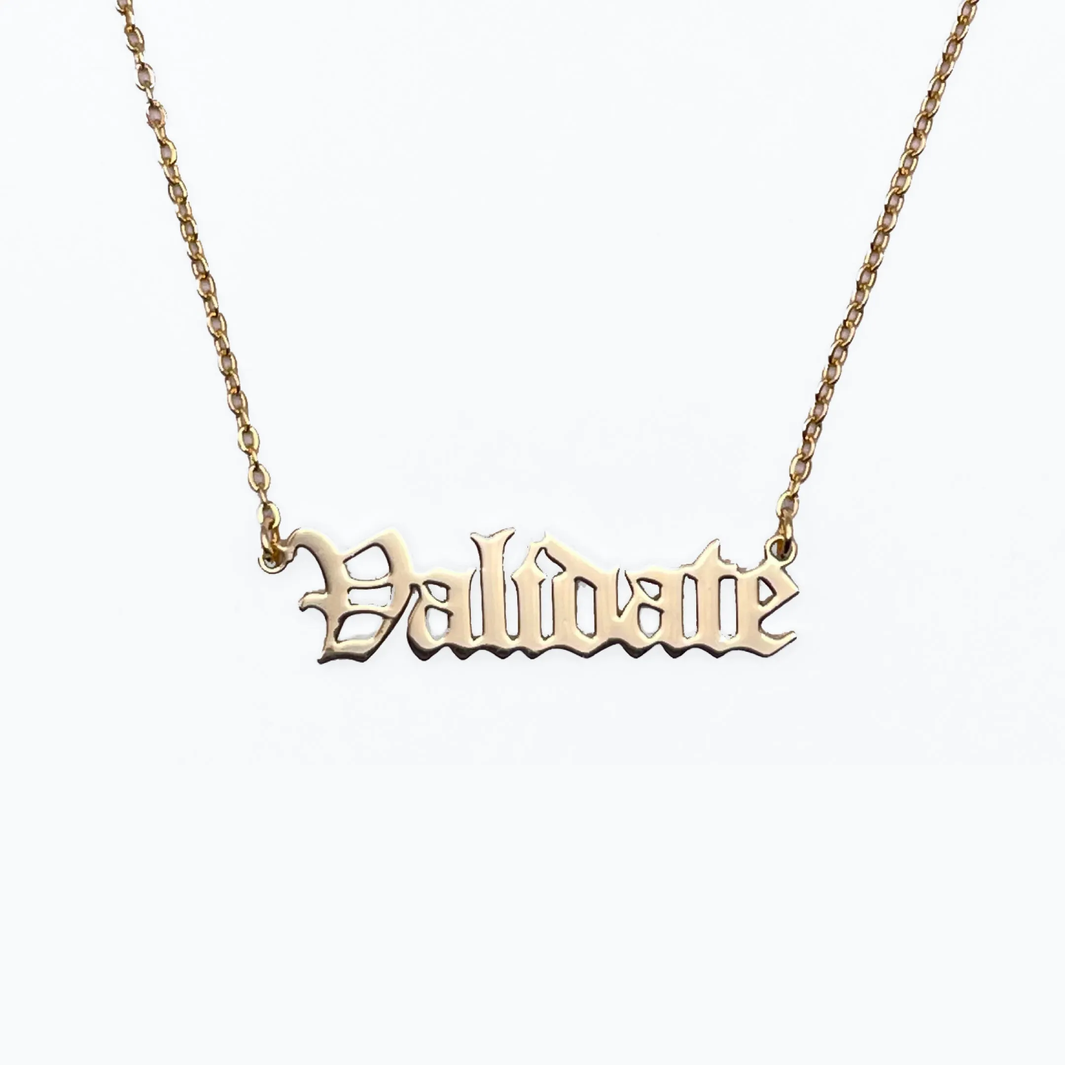 Custom Nameplate Necklaces sold by Mad Fine