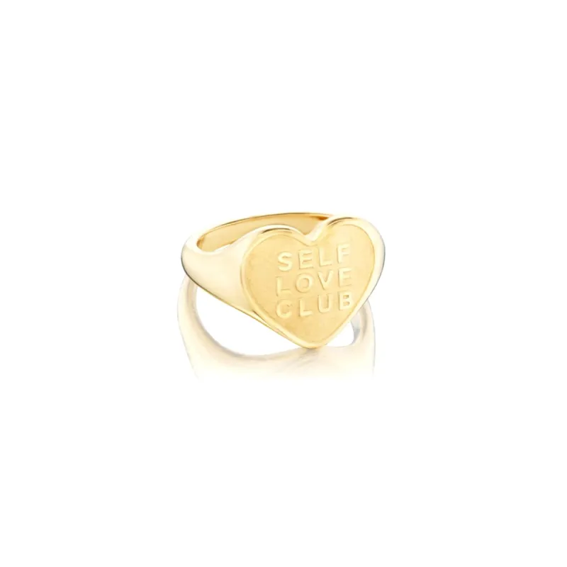 Gold "Self Love Club" Ring sold by Mad Fine