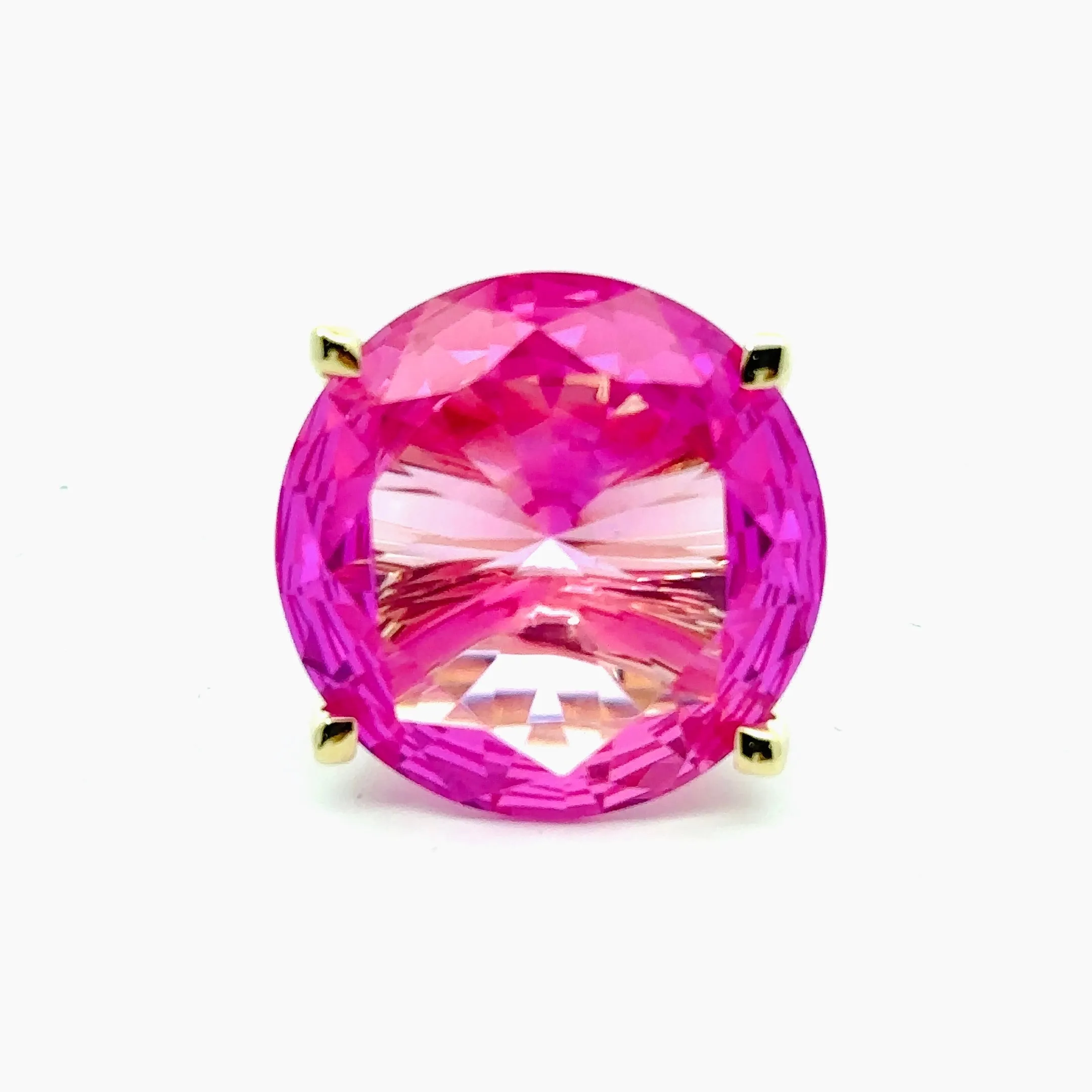 Large Pink Topaz Cocktail Ring sold by Mad Fine