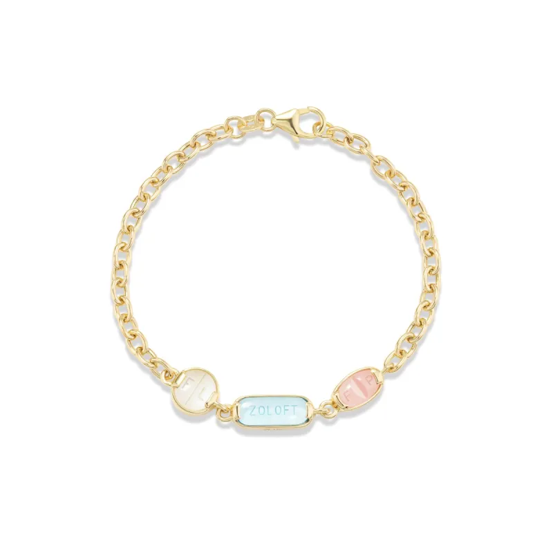 送料無料★MEJURI★ Round Topaz Bracelet 18k Gold Vermeil Round Topaz Bracelet - Handcrafted Jewelry
