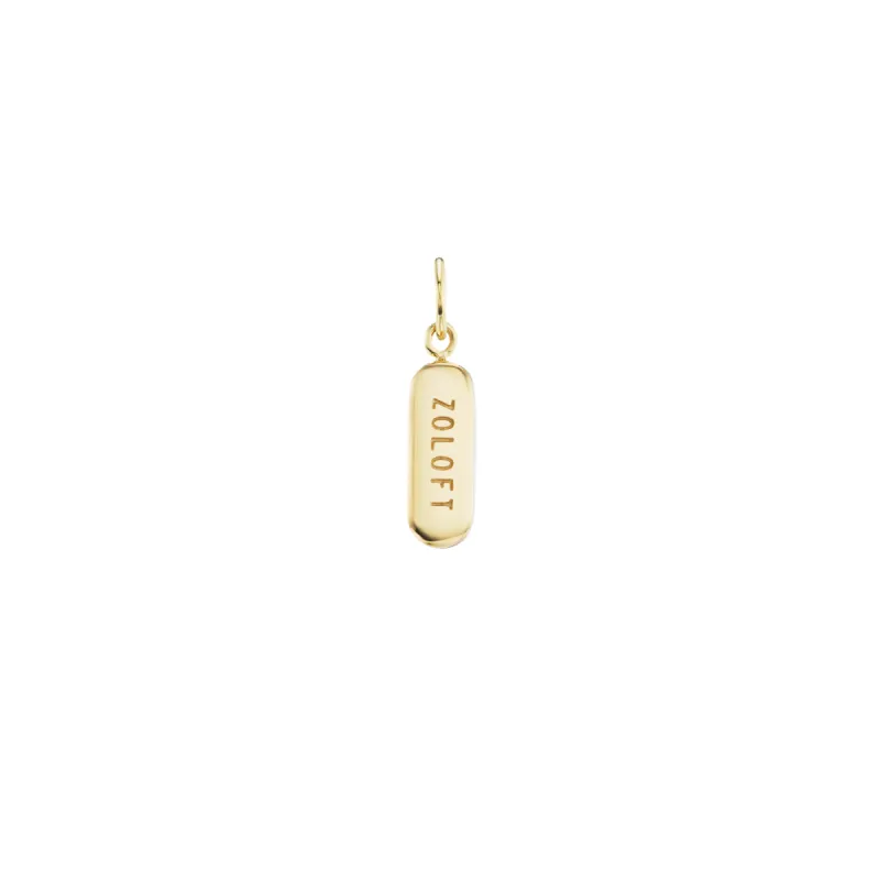 Gold Zoloft Necklace sold by Mad Fine