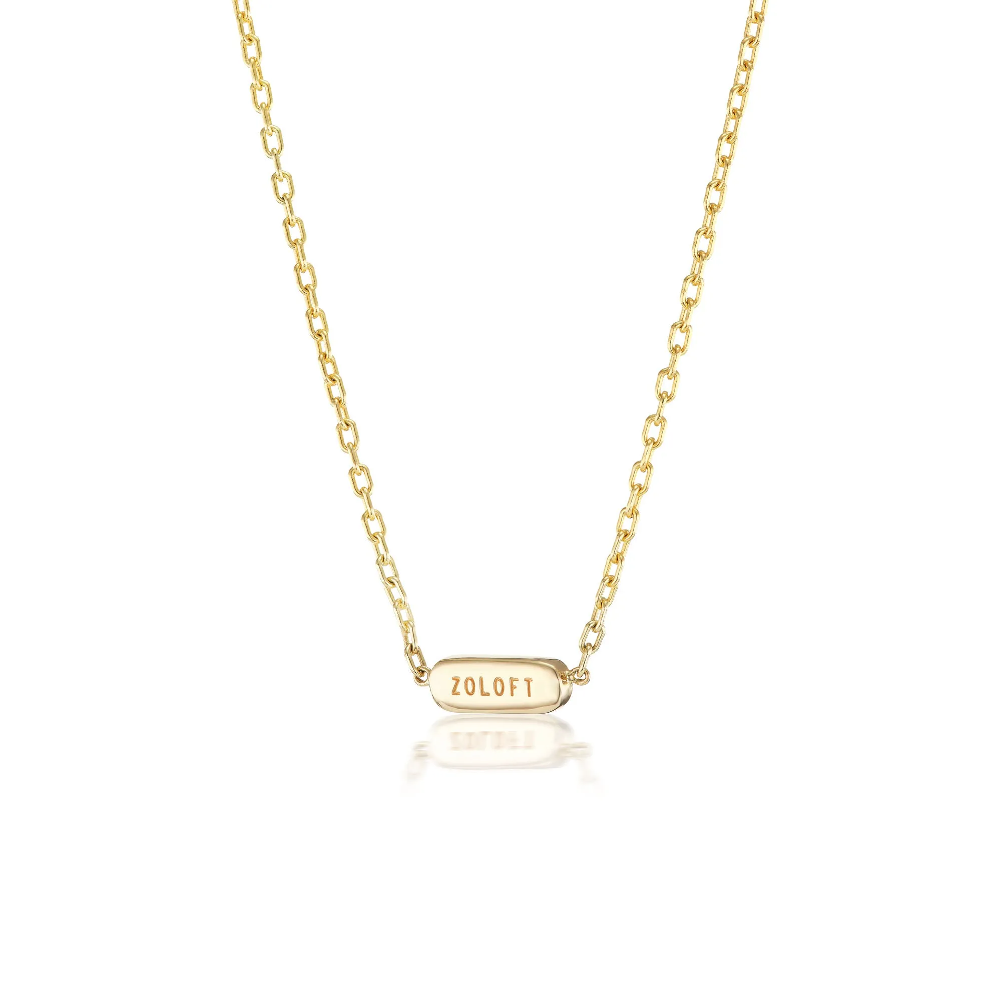 Gold Zoloft Necklace sold by Mad Fine product image thumbnail 3