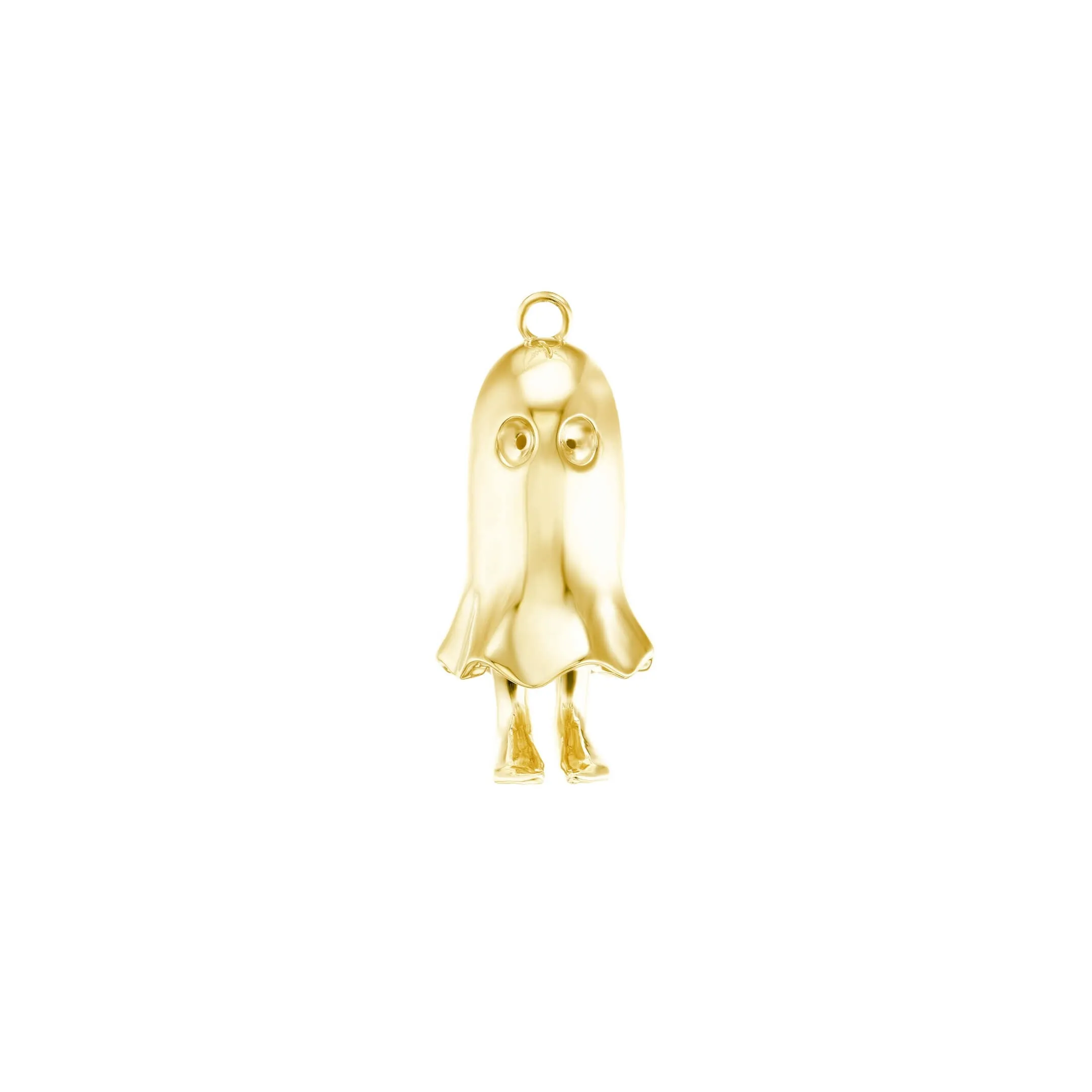 Cute Gold Ghost Pendant sold by Mad Fine