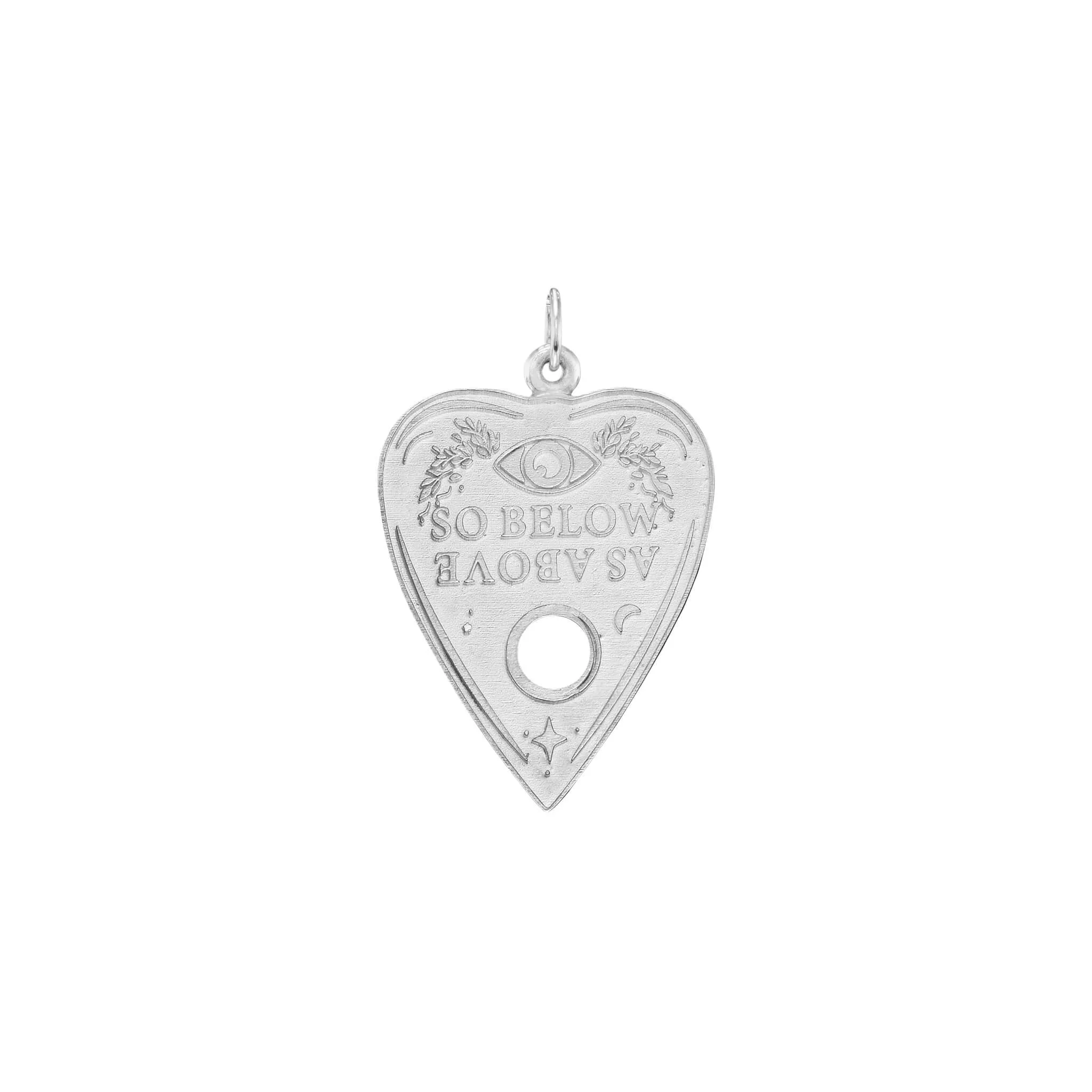 Silver Ouija Slider Pendant sold by Mad Fine