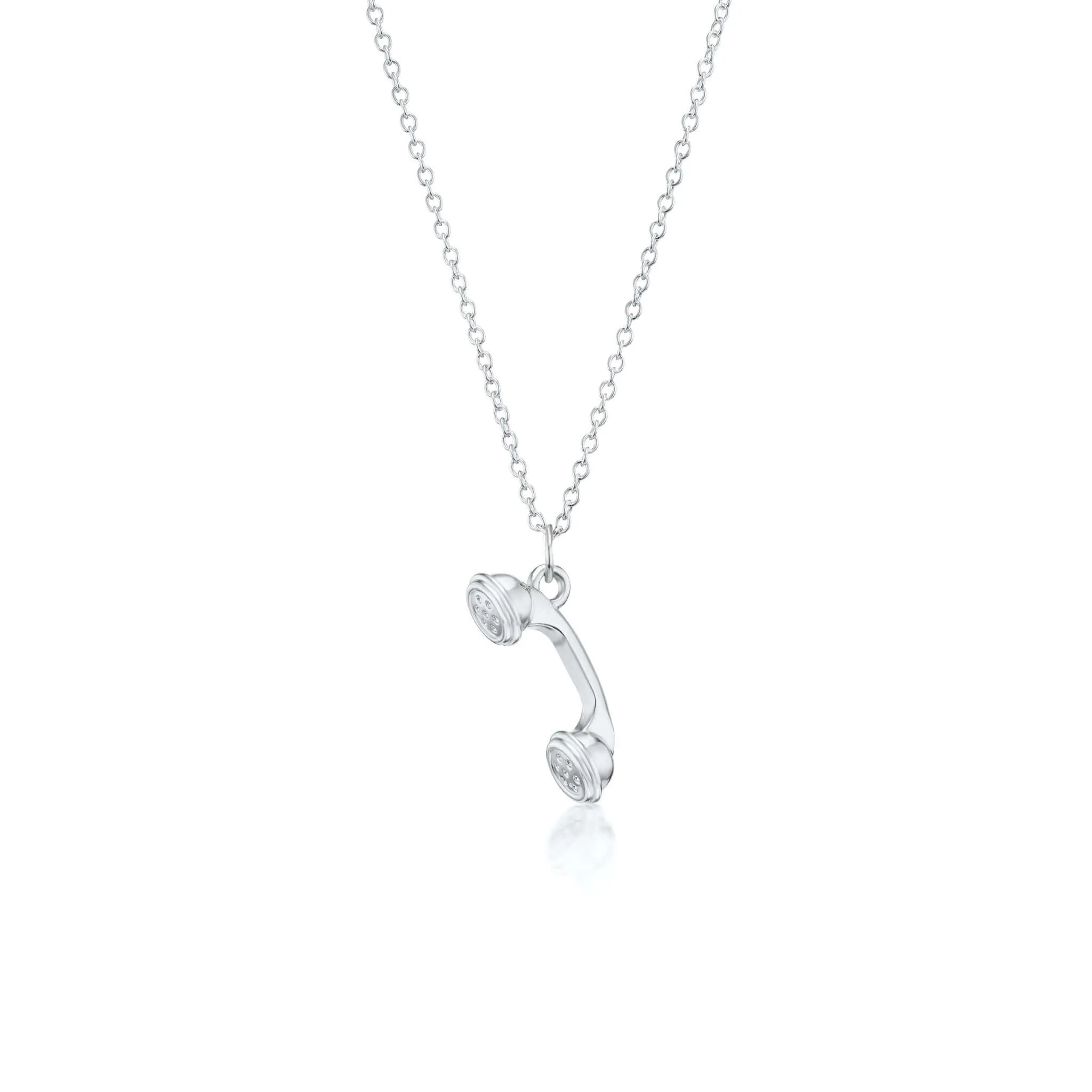 Silver Analog Phone Pendant sold by Mad Fine product image thumbnail 2