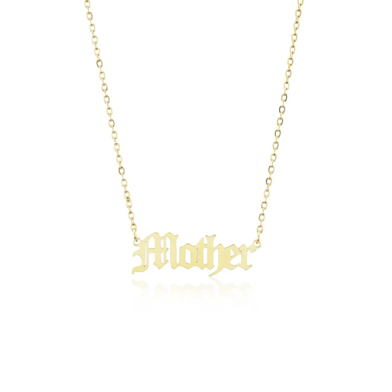 “Mother” Nameplate Necklace sold by Mad Fine