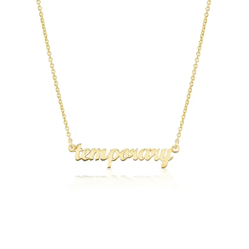'temporary' Nameplate Necklace sold by Mad Fine