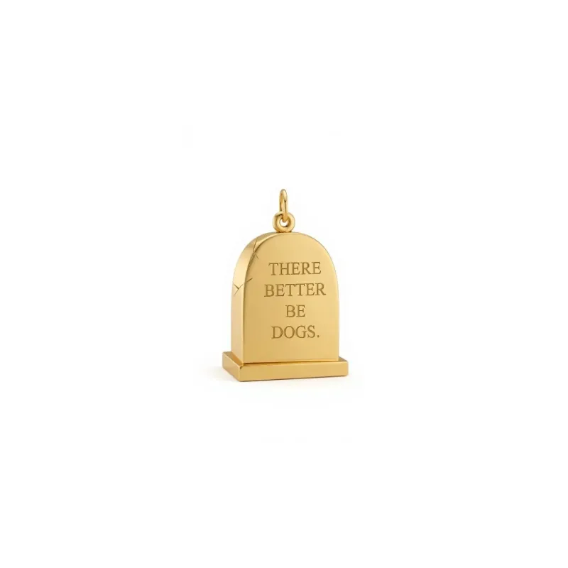 Small Gold Gravestone Pendant sold by Mad Fine