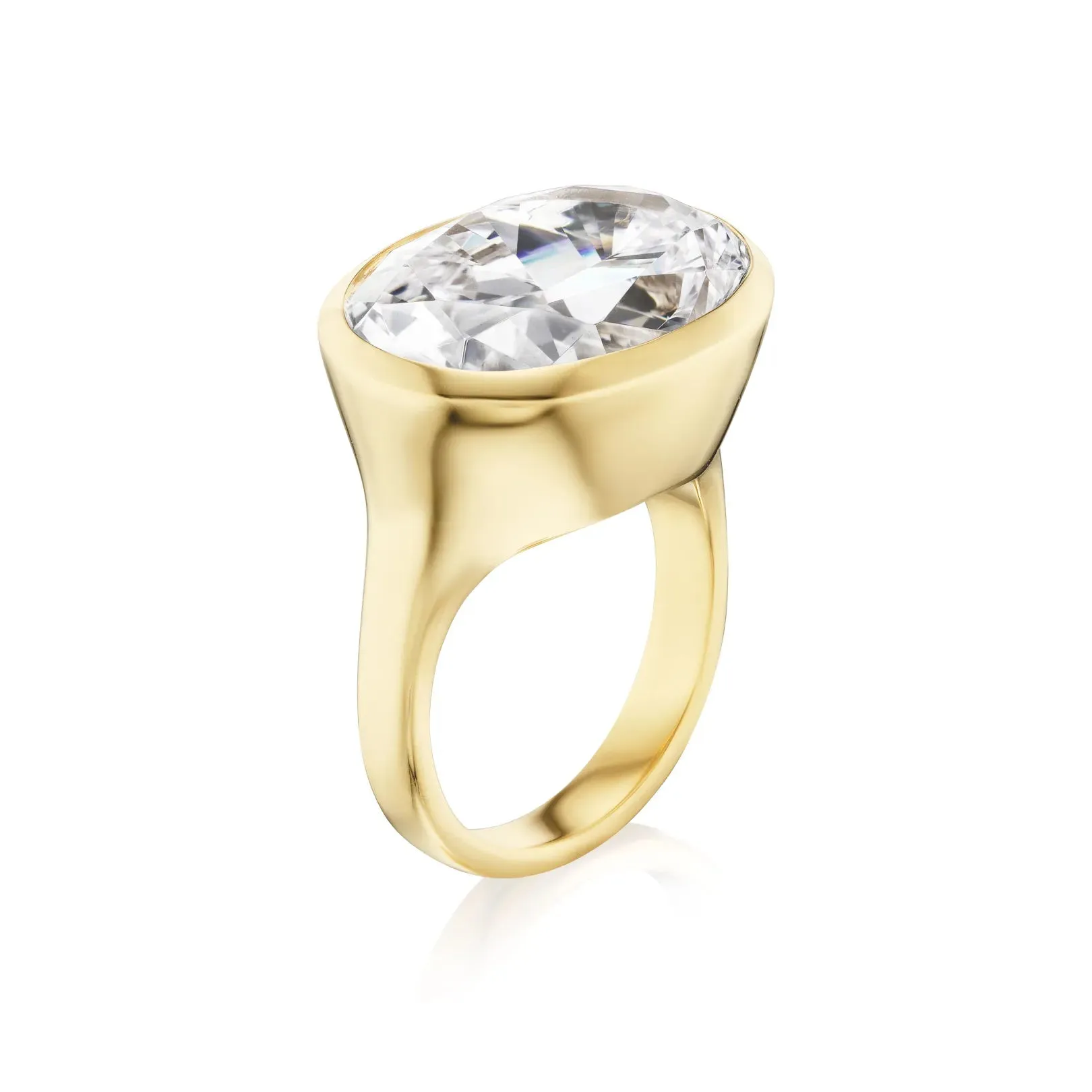 East-West White Sapphire Pinky Ring sold by Mad Fine