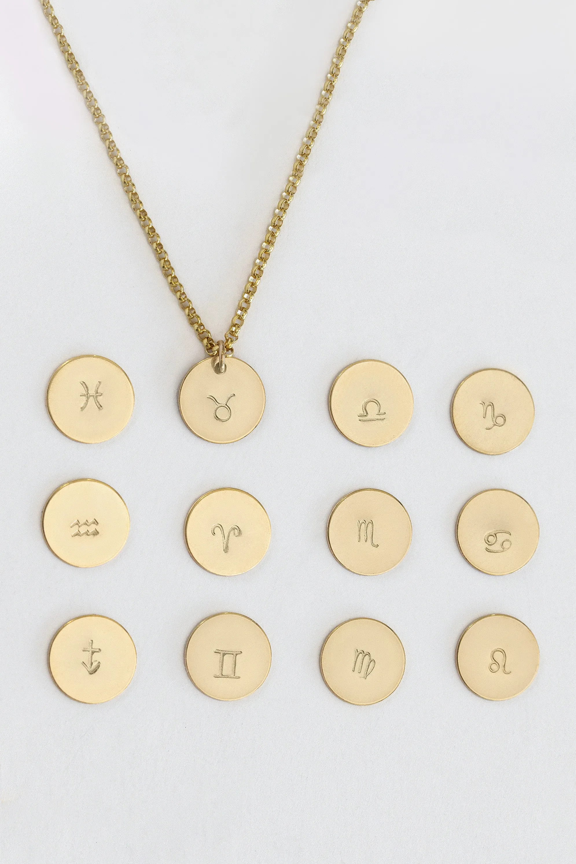 Zodiac Mini Disc Necklace sold by OXB product image thumbnail 2