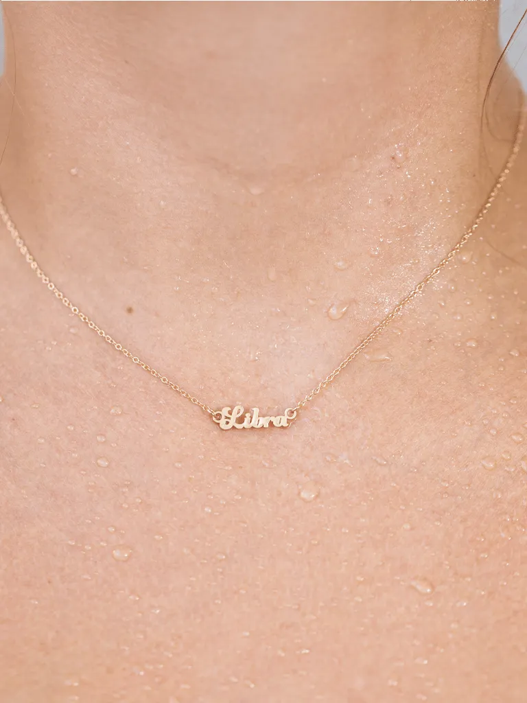 Zodiac Nameplate Necklace sold by OXB product image thumbnail 3