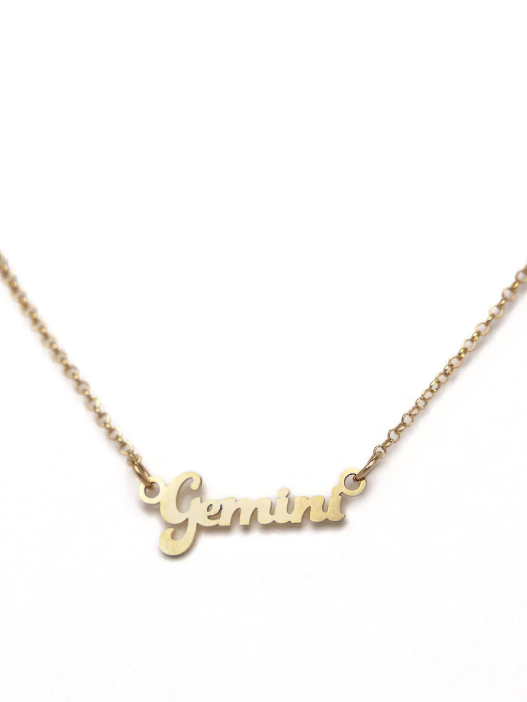 Zodiac Nameplate Necklace sold by OXB