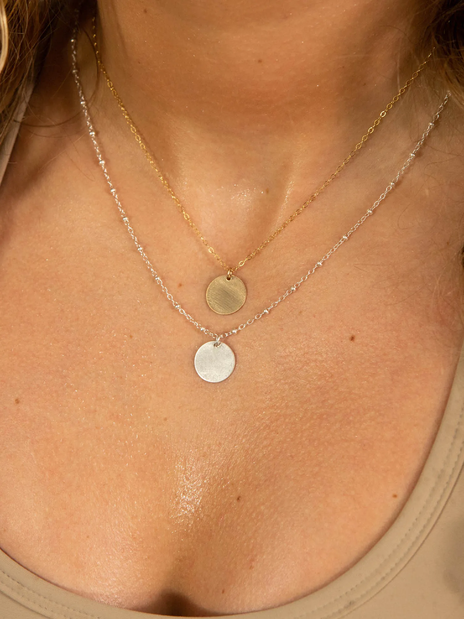 Initial Disc Necklace sold by OXB product image thumbnail 2