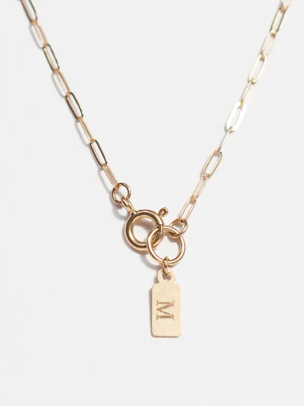 Varsity Abby Necklace, 14k Gold made by OXB