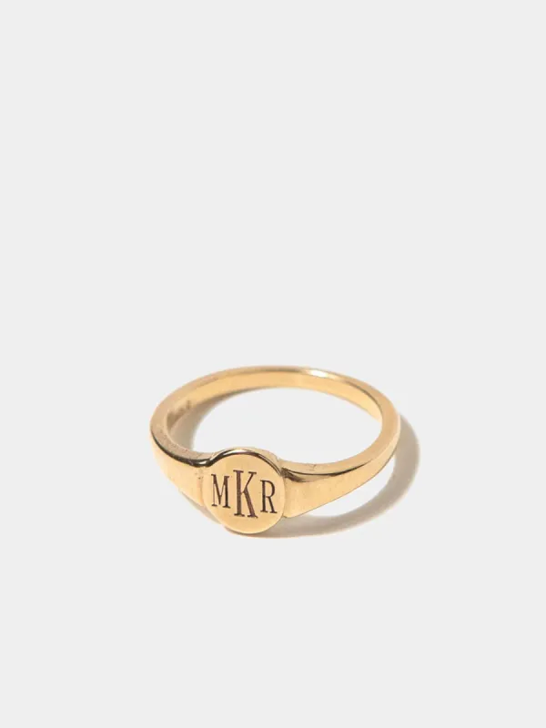 JV Pinky Signet Ring made by OXB