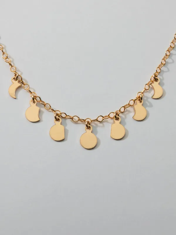Moon Phase Necklace sold by OXB