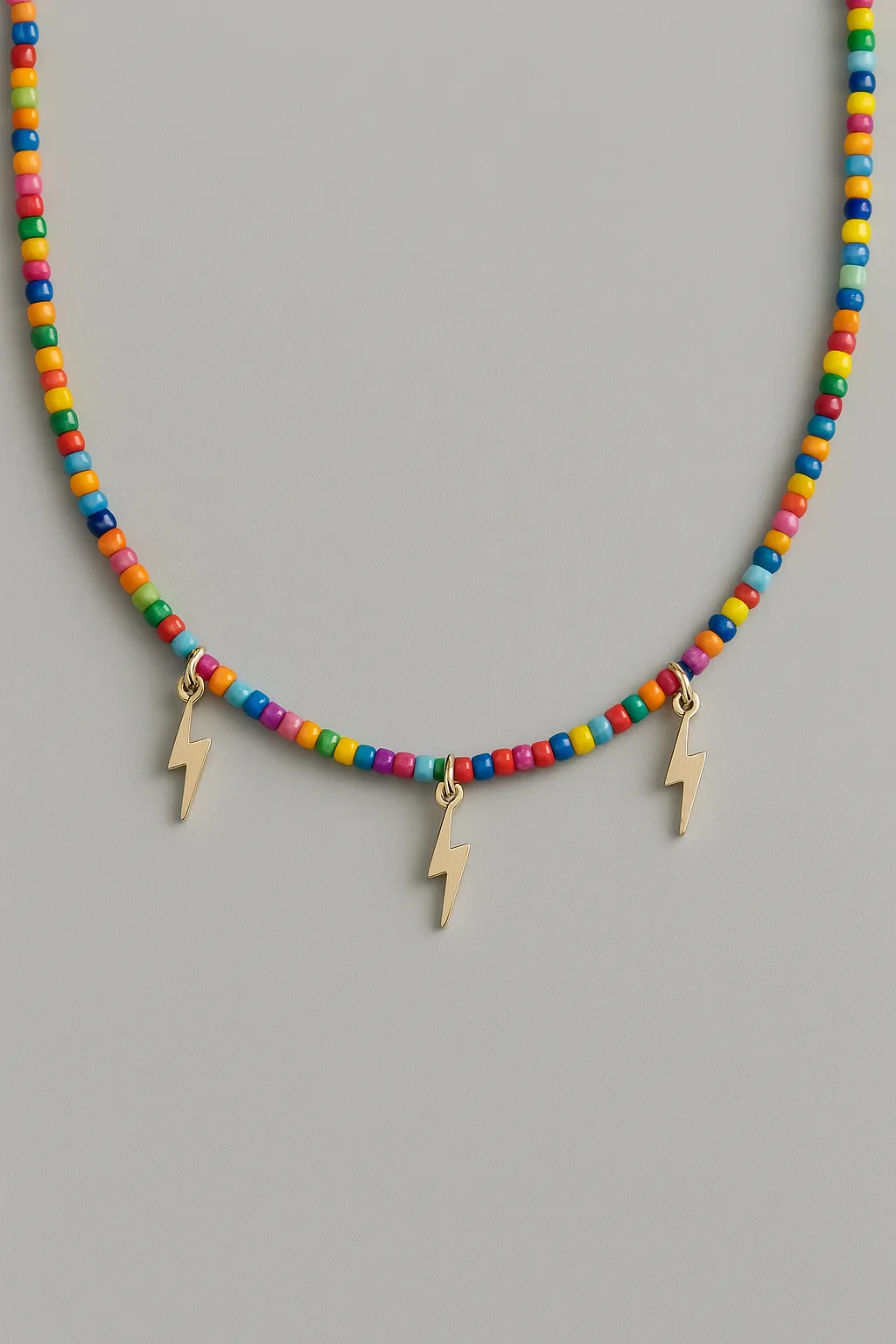 Beaded Bolt Charm Necklace sold by OXB